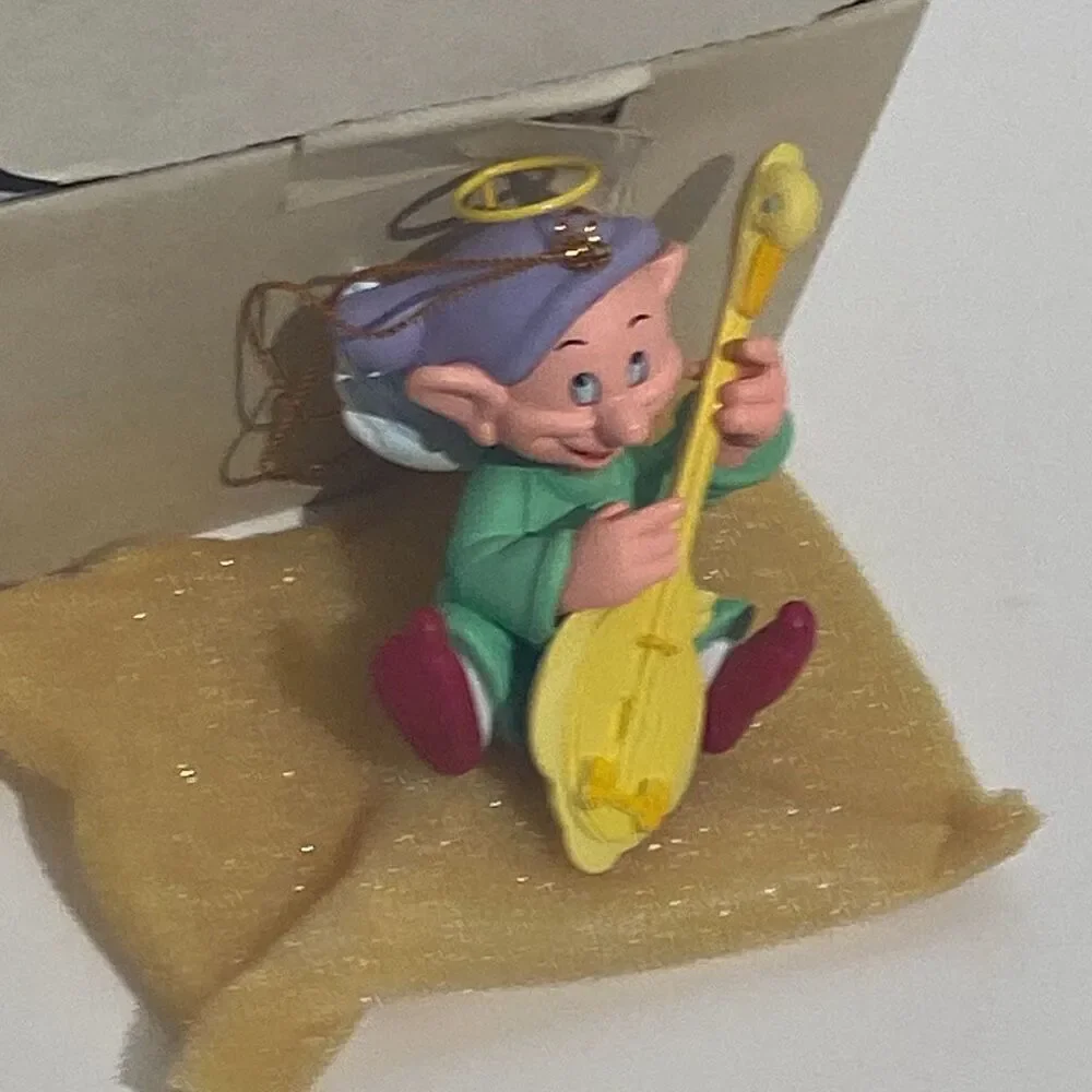 Disney Angel Dopey Dwarf With Guitar‎ Snow White Collectible Hanging Ornament